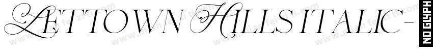 Lettown Hills italic字体转换